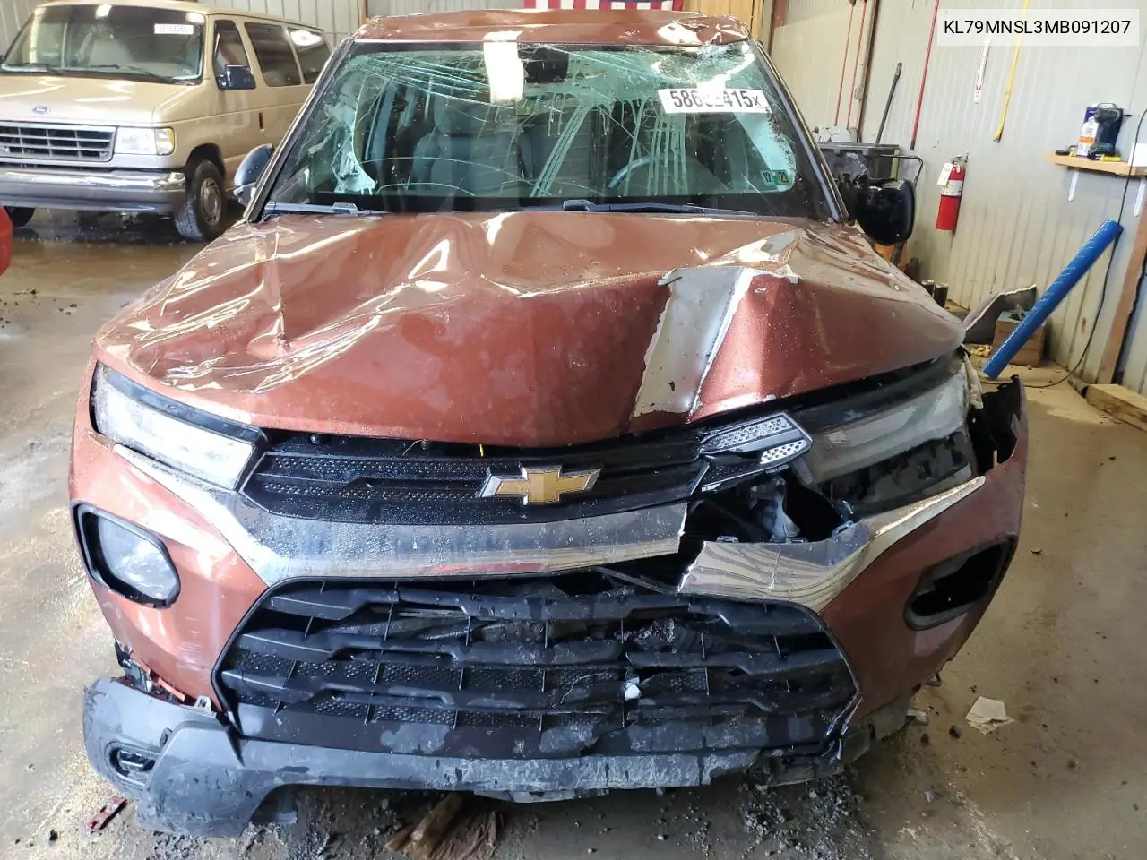 2021 Chevrolet Trailblazer Ls VIN: KL79MNSL3MB091207 Lot: 58652415
