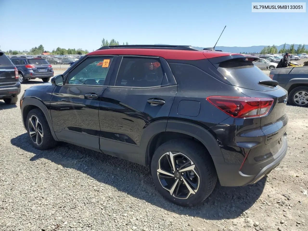 2021 Chevrolet Trailblazer Rs VIN: KL79MUSL9MB133051 Lot: 62570735
