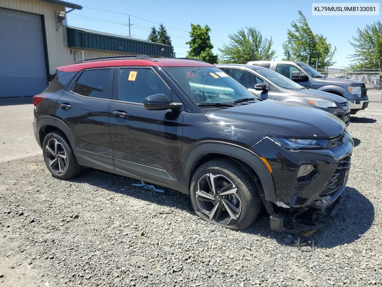 2021 Chevrolet Trailblazer Rs VIN: KL79MUSL9MB133051 Lot: 62570735
