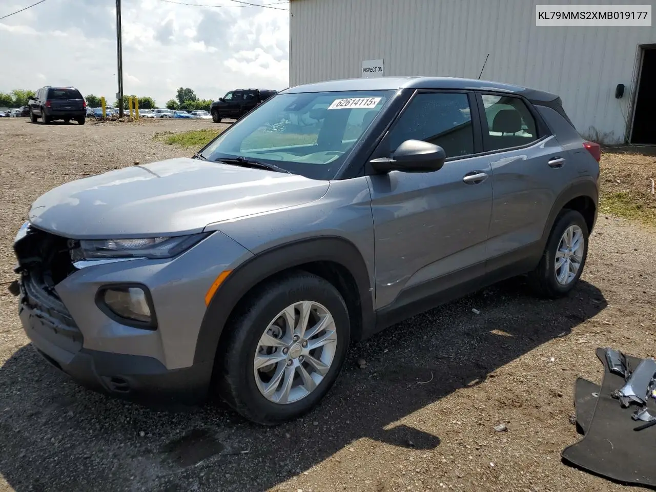 2021 Chevrolet Trailblazer Ls VIN: KL79MMS2XMB019177 Lot: 62614115