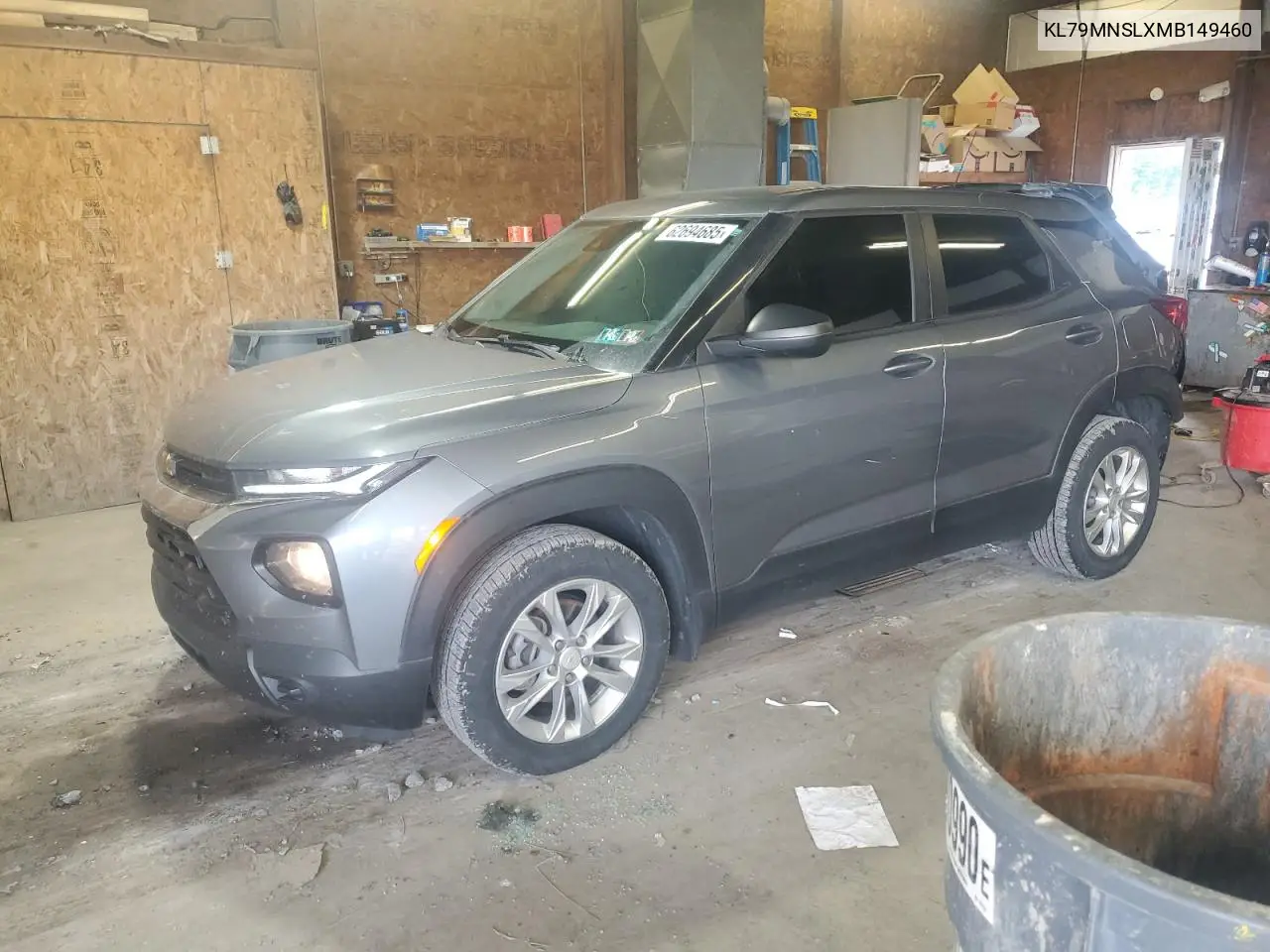 2021 Chevrolet Trailblazer Ls VIN: KL79MNSLXMB149460 Lot: 62694685