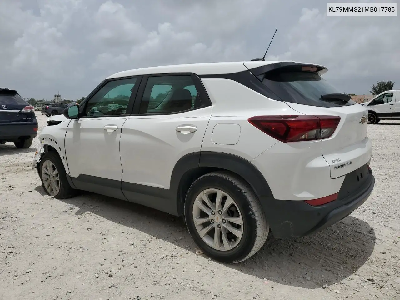 2021 Chevrolet Trailblazer Ls VIN: KL79MMS21MB017785 Lot: 62903475