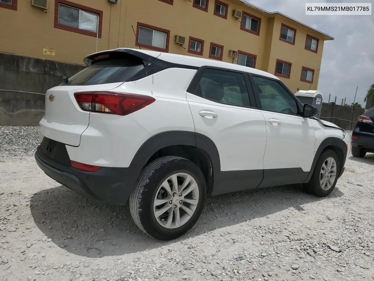 2021 Chevrolet Trailblazer Ls VIN: KL79MMS21MB017785 Lot: 62903475