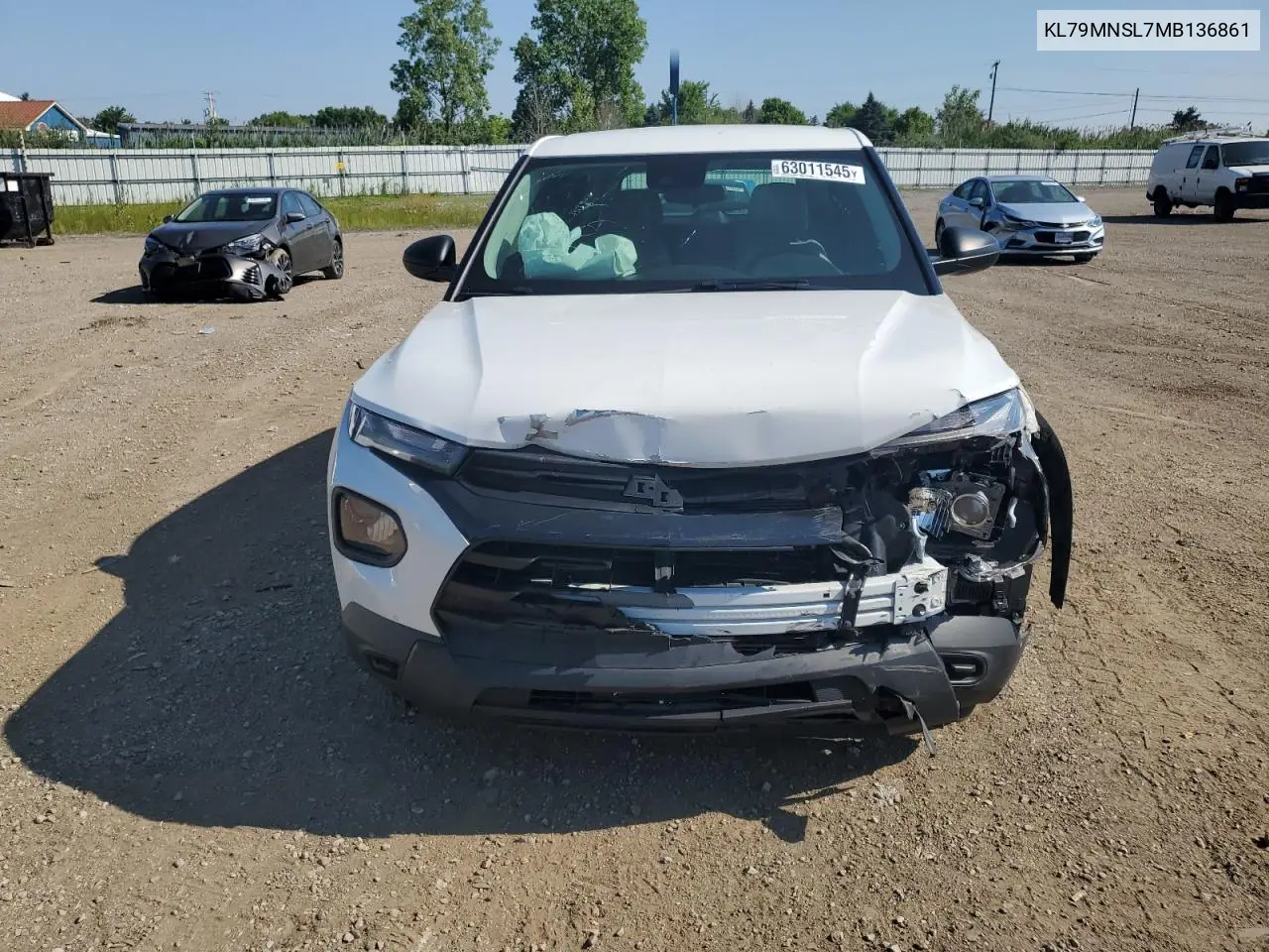 2021 Chevrolet Trailblazer Ls VIN: KL79MNSL7MB136861 Lot: 63011545