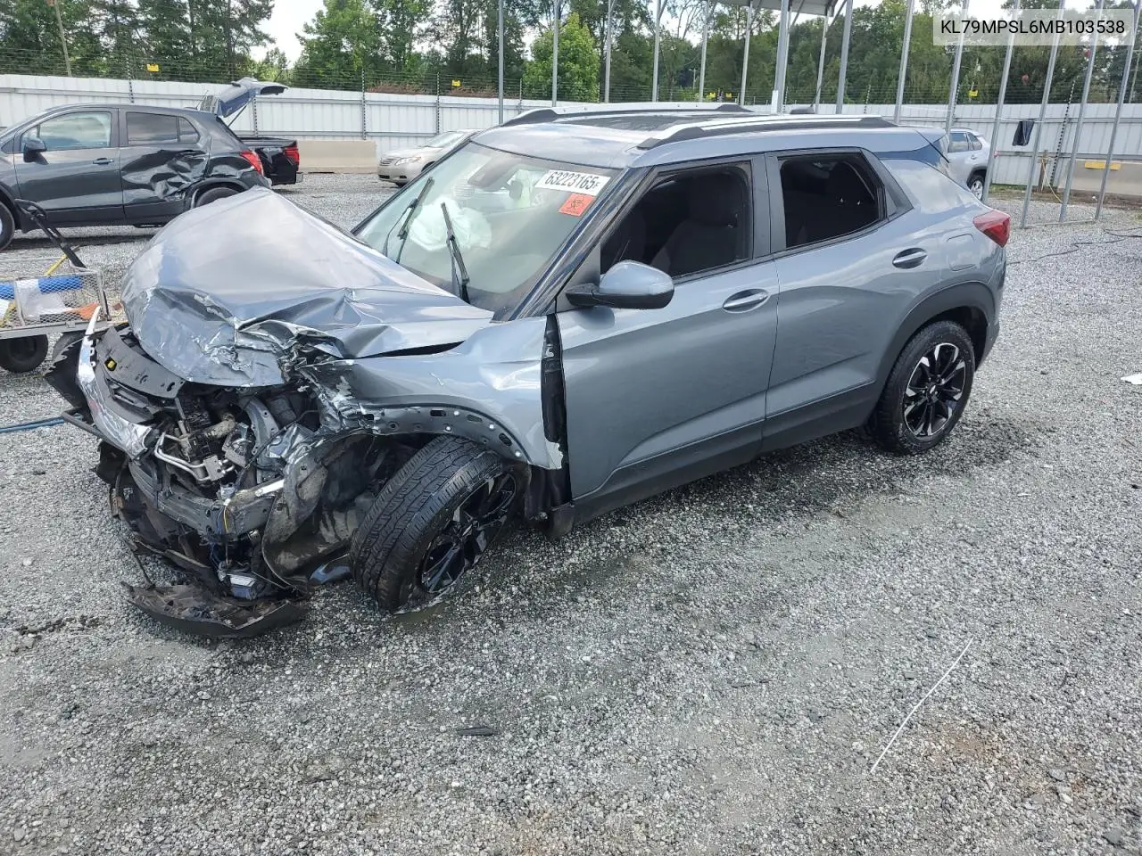 2021 Chevrolet Trailblazer Lt VIN: KL79MPSL6MB103538 Lot: 63223165