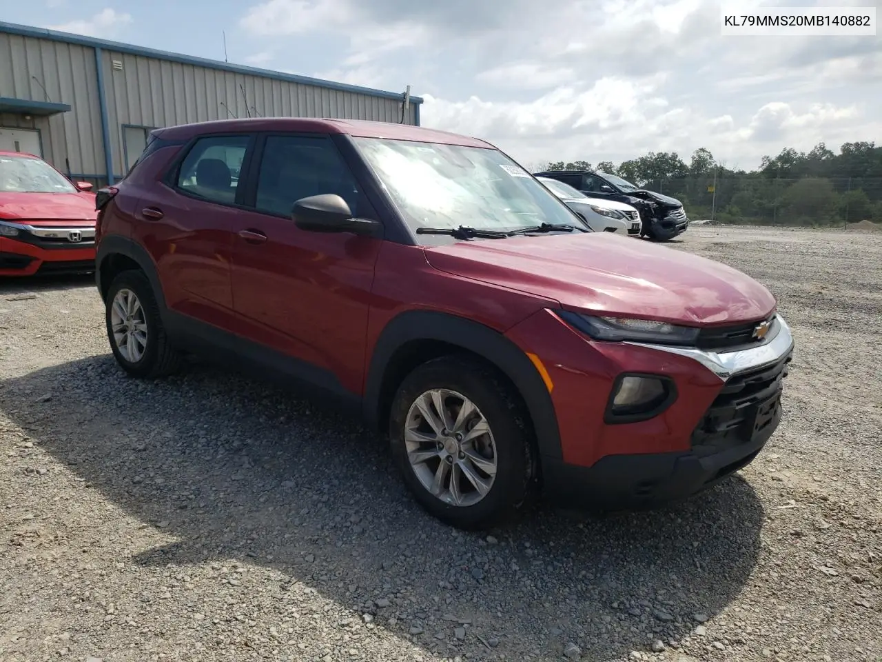 2021 Chevrolet Trailblazer Ls VIN: KL79MMS20MB140882 Lot: 63259035
