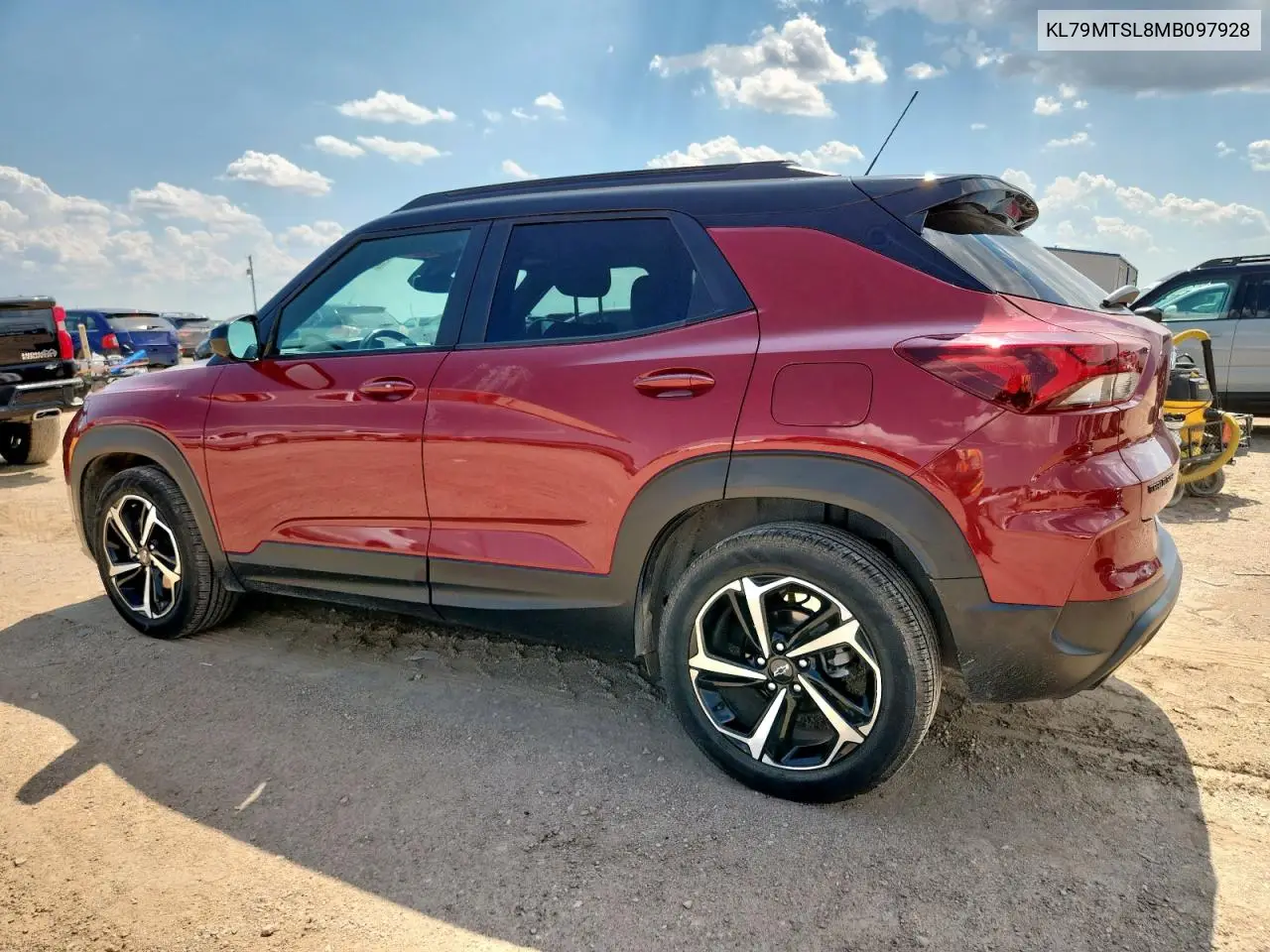 2021 Chevrolet Trailblazer Rs VIN: KL79MTSL8MB097928 Lot: 63512105