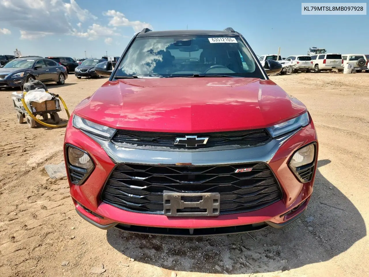 2021 Chevrolet Trailblazer Rs VIN: KL79MTSL8MB097928 Lot: 63512105