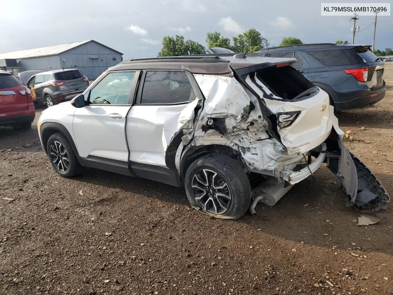 2021 Chevrolet Trailblazer Activ VIN: KL79MSSL6MB170496 Lot: 63596515