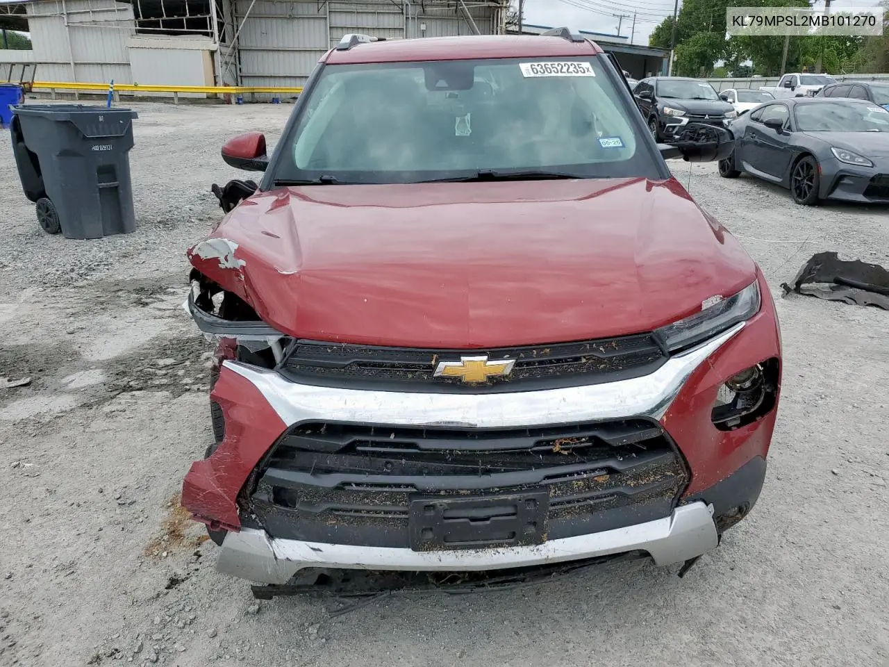 2021 Chevrolet Trailblazer Lt VIN: KL79MPSL2MB101270 Lot: 63652235