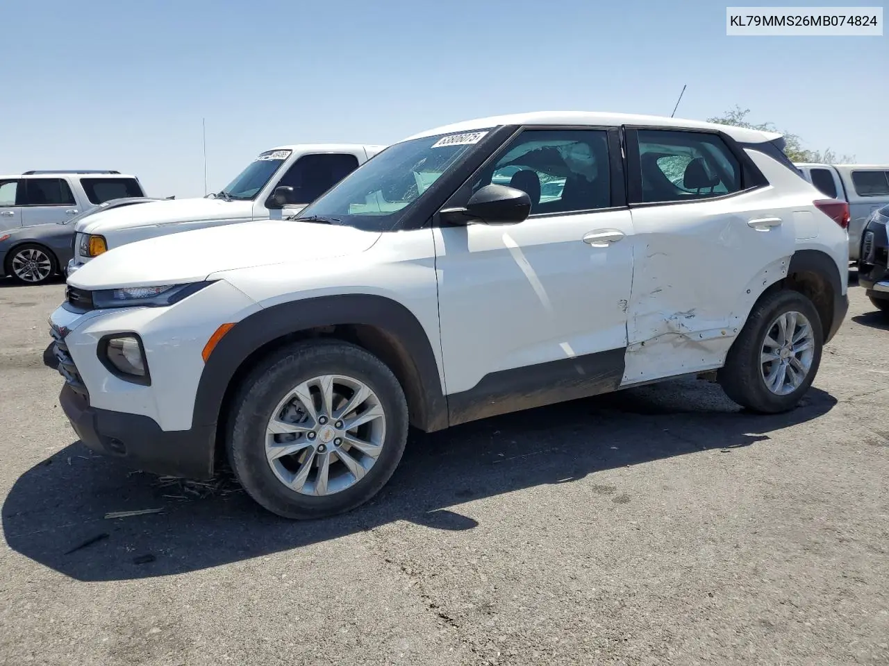 2021 Chevrolet Trailblazer Ls VIN: KL79MMS26MB074824 Lot: 63806075