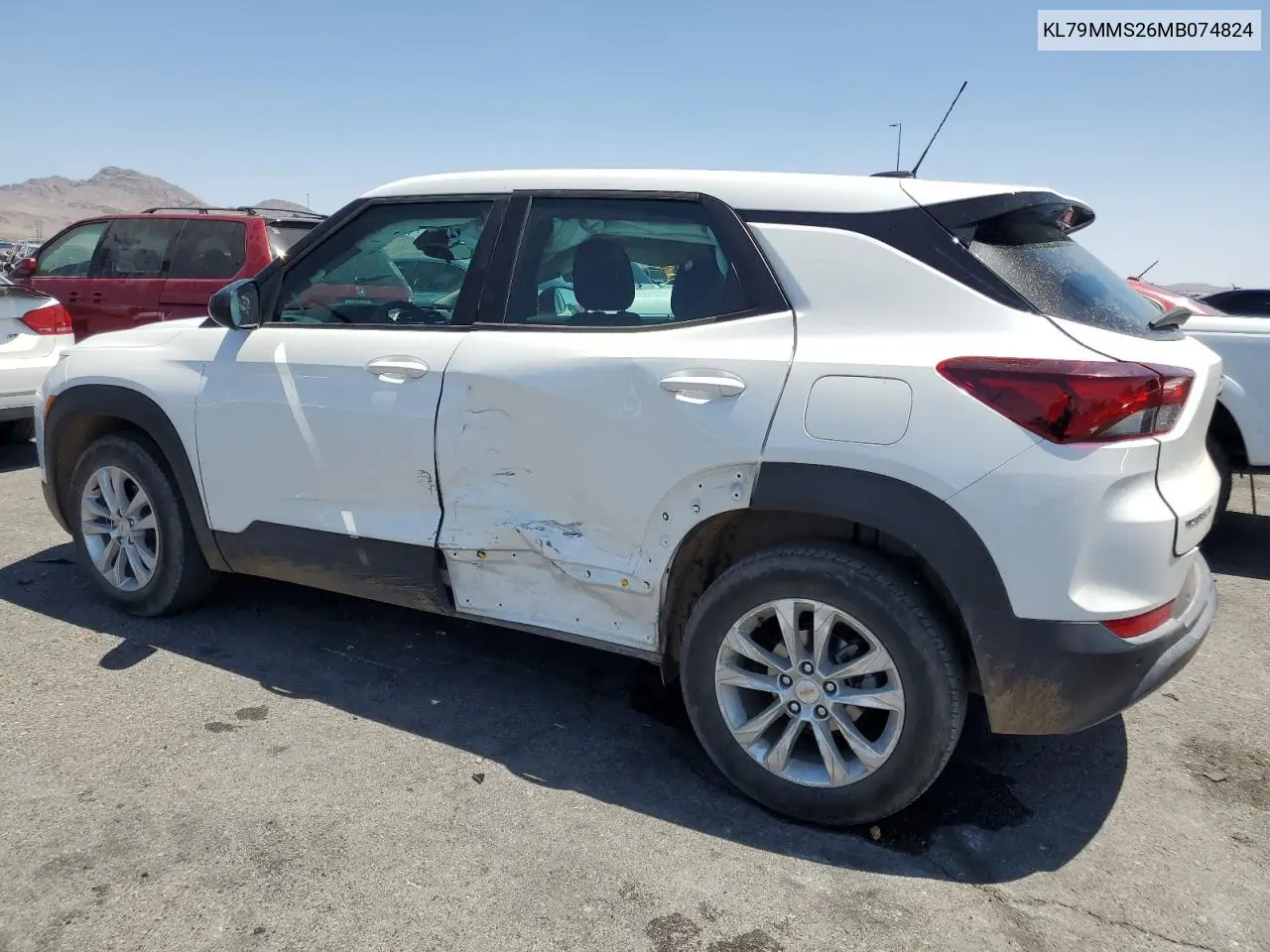 2021 Chevrolet Trailblazer Ls VIN: KL79MMS26MB074824 Lot: 63806075