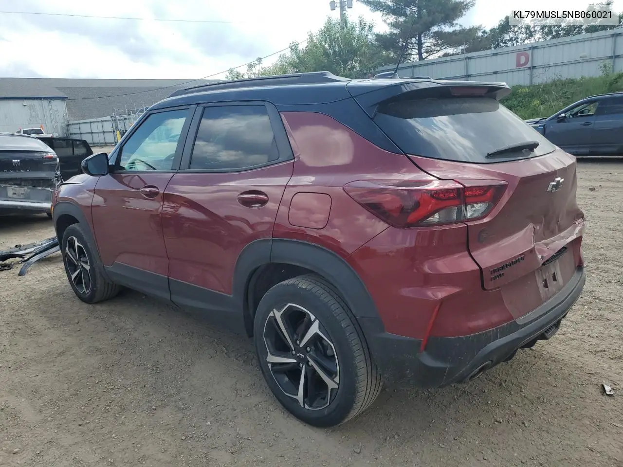 2022 Chevrolet Trailblazer Rs VIN: KL79MUSL5NB060021 Lot: 56956955