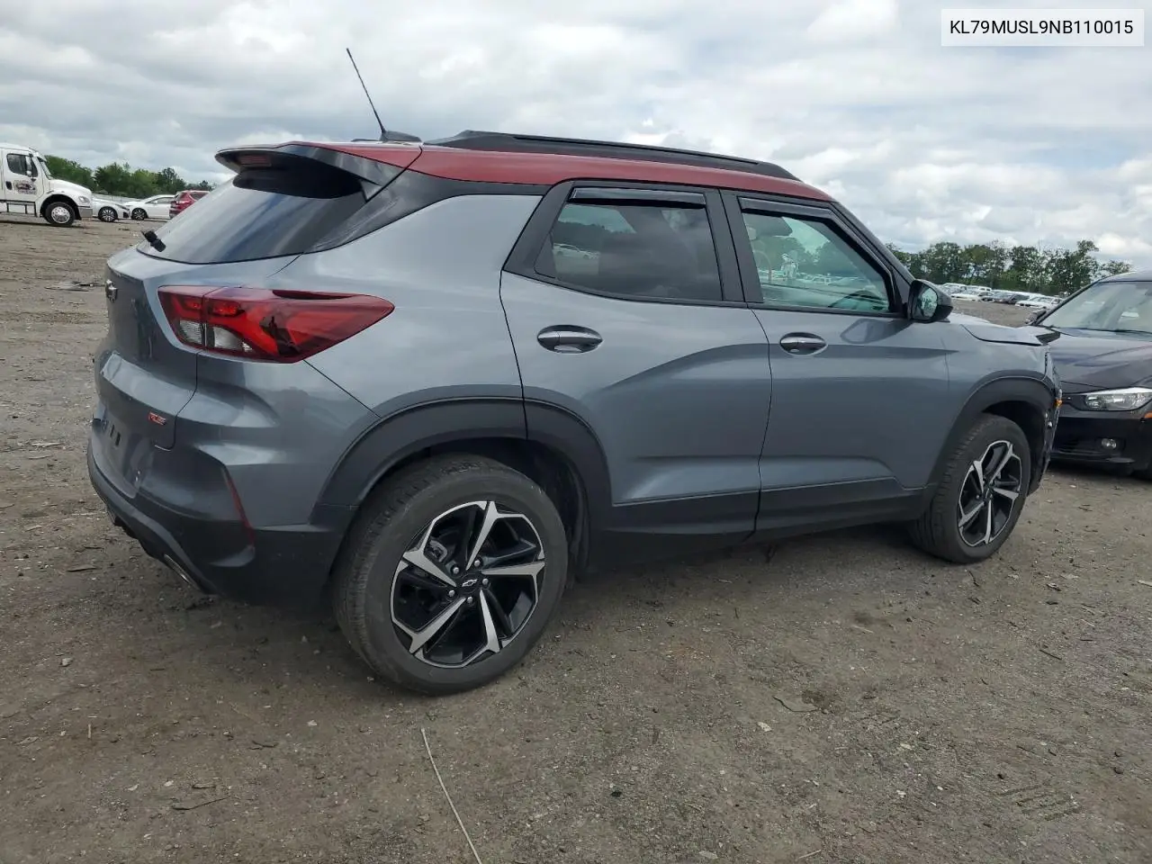 2022 Chevrolet Trailblazer Rs VIN: KL79MUSL9NB110015 Lot: 57084135