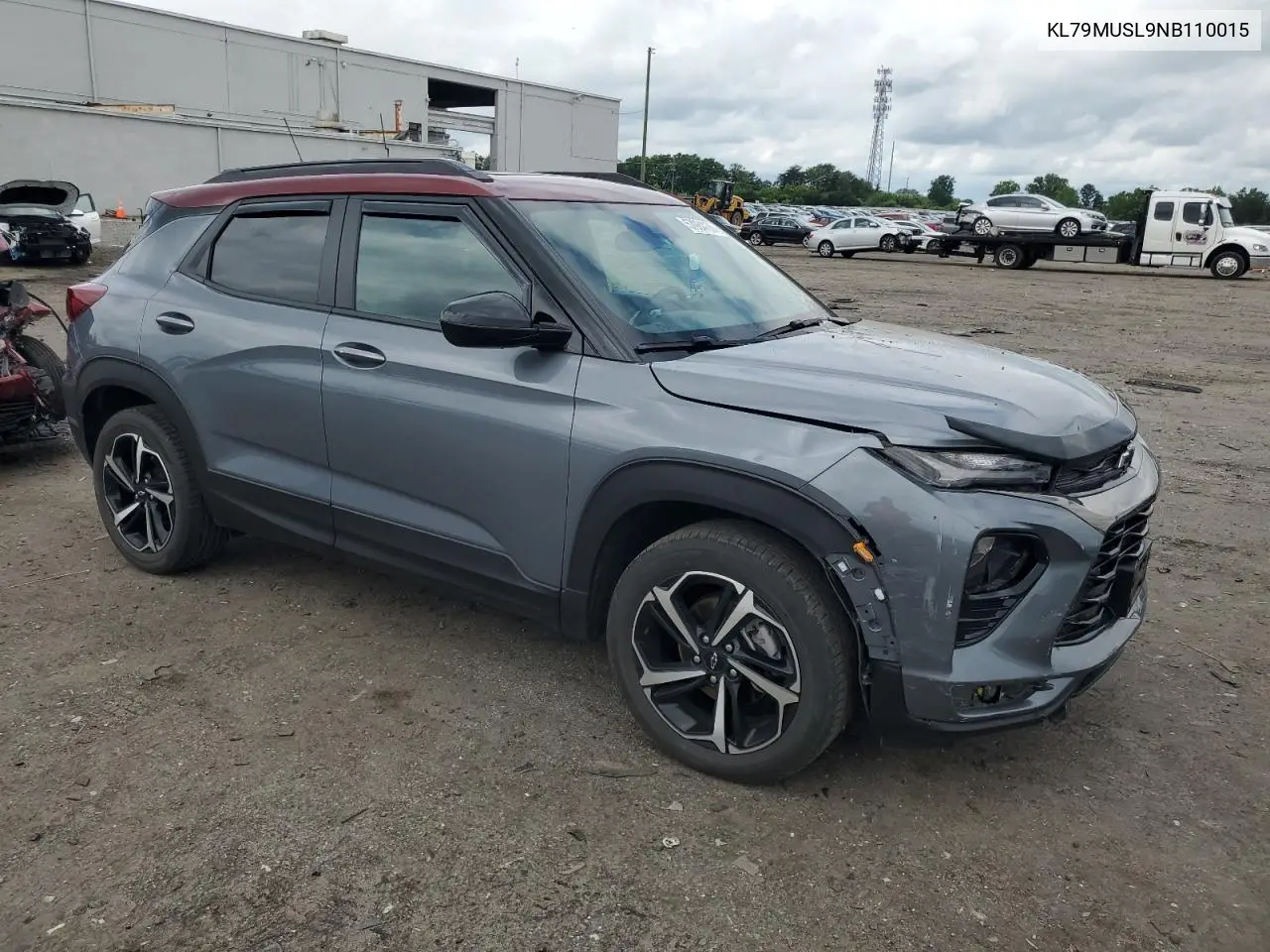 2022 Chevrolet Trailblazer Rs VIN: KL79MUSL9NB110015 Lot: 57084135