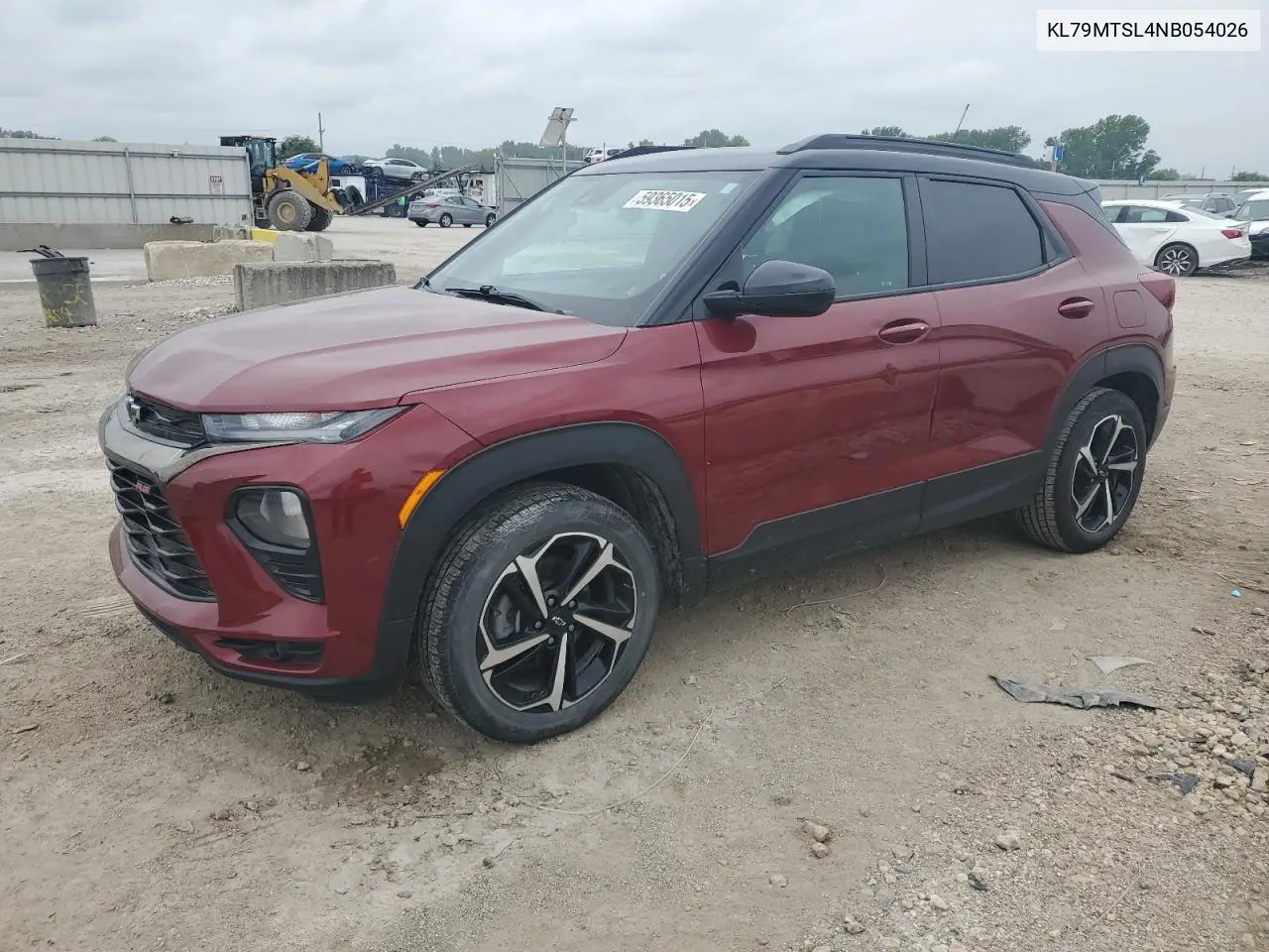2022 Chevrolet Trailblazer Rs VIN: KL79MTSL4NB054026 Lot: 59365015