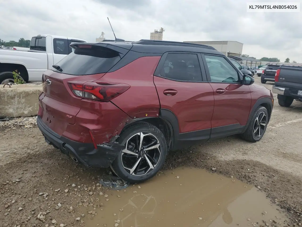 2022 Chevrolet Trailblazer Rs VIN: KL79MTSL4NB054026 Lot: 59365015