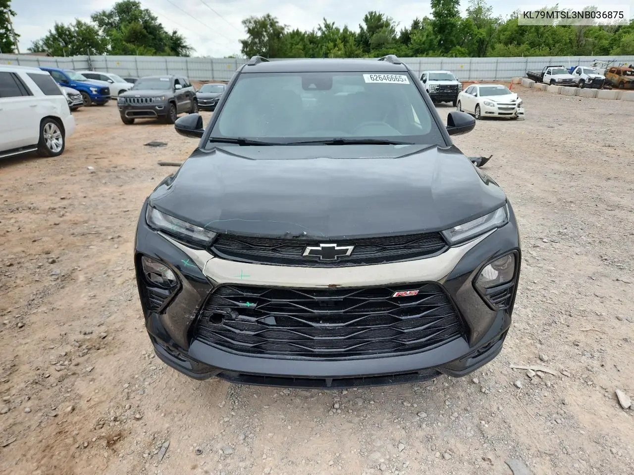 2022 Chevrolet Trailblazer Rs VIN: KL79MTSL3NB036875 Lot: 62646665