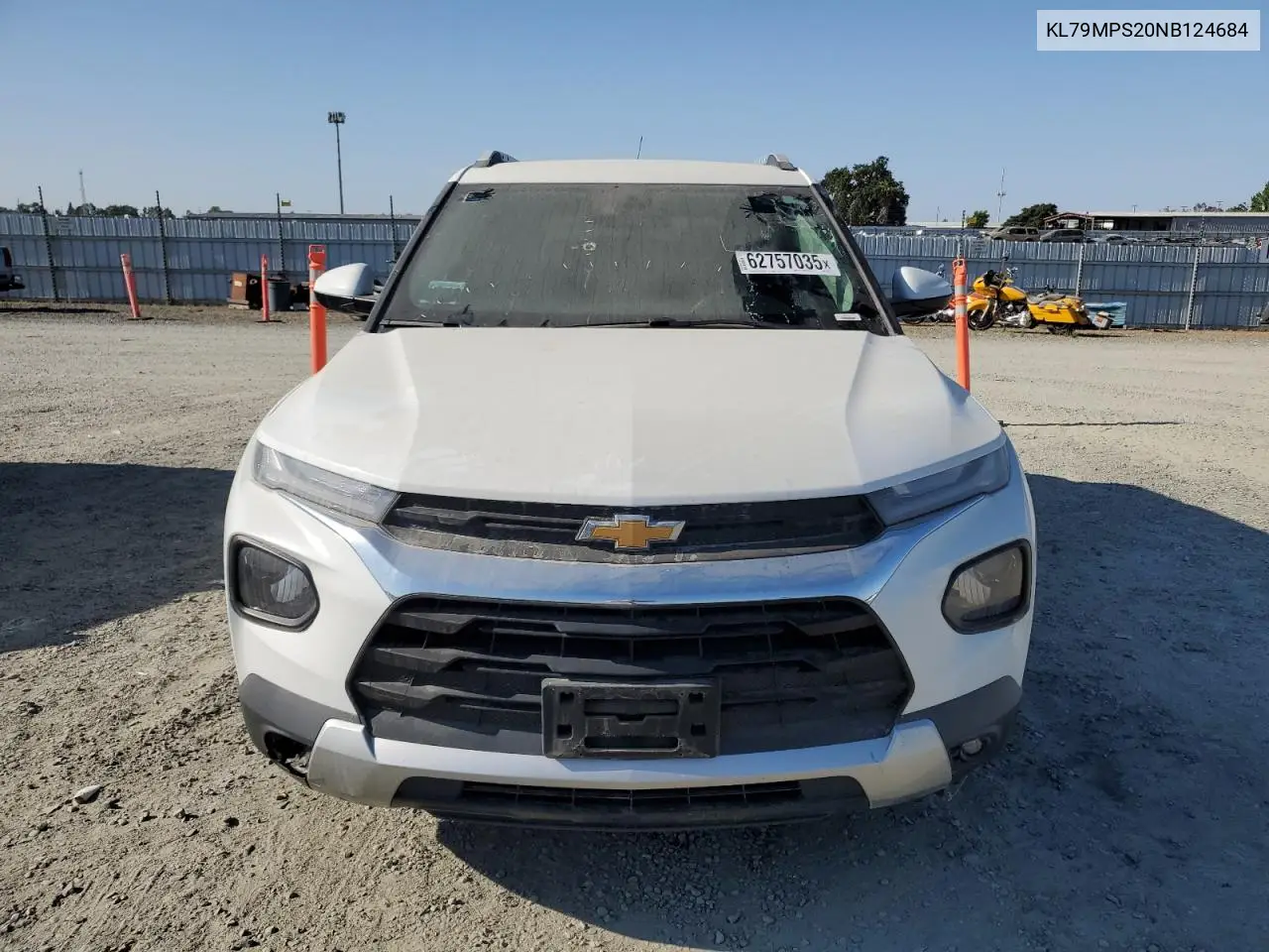 2022 Chevrolet Trailblazer Lt VIN: KL79MPS20NB124684 Lot: 62757035