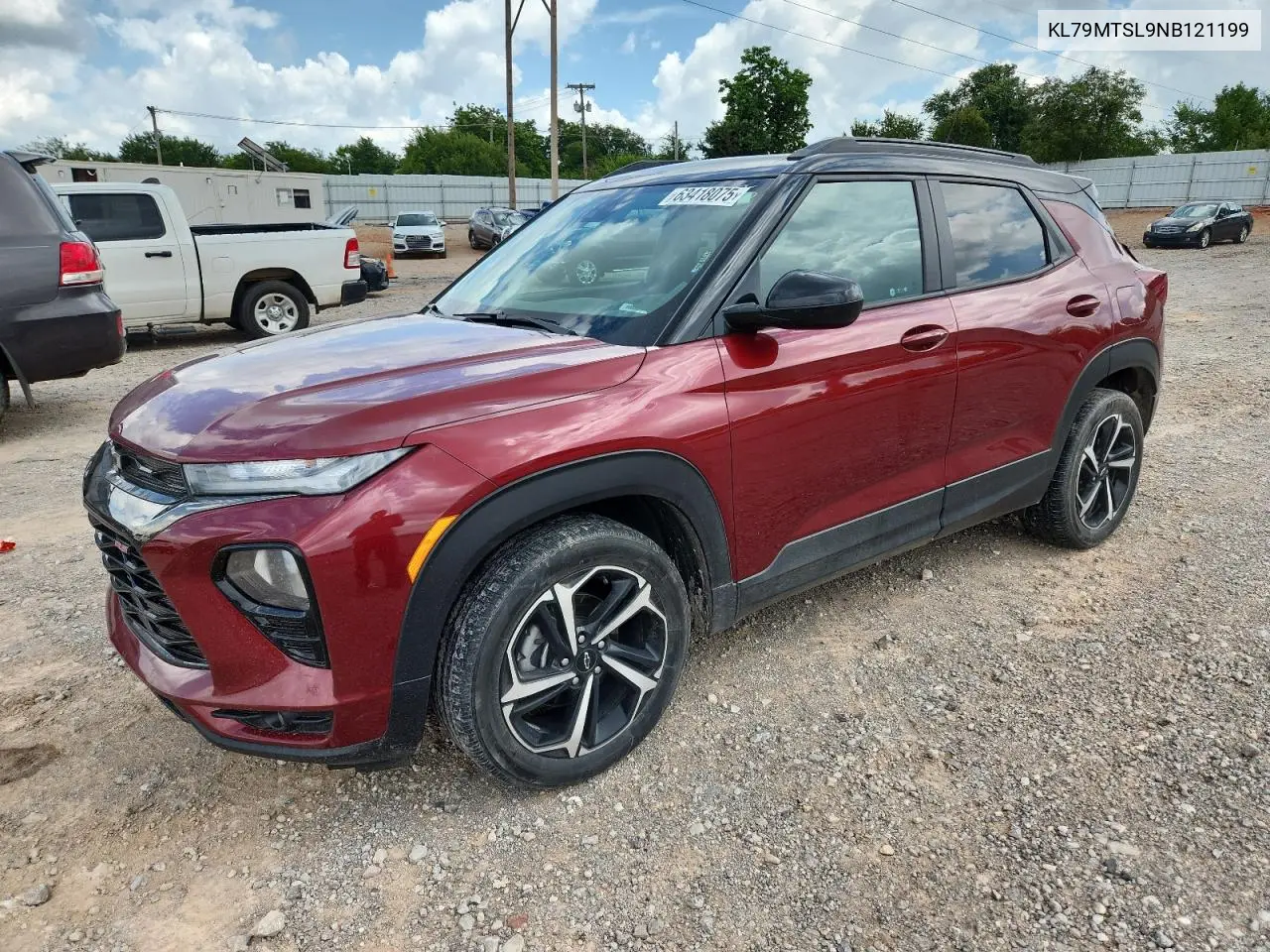 2022 Chevrolet Trailblazer Rs VIN: KL79MTSL9NB121199 Lot: 63418075