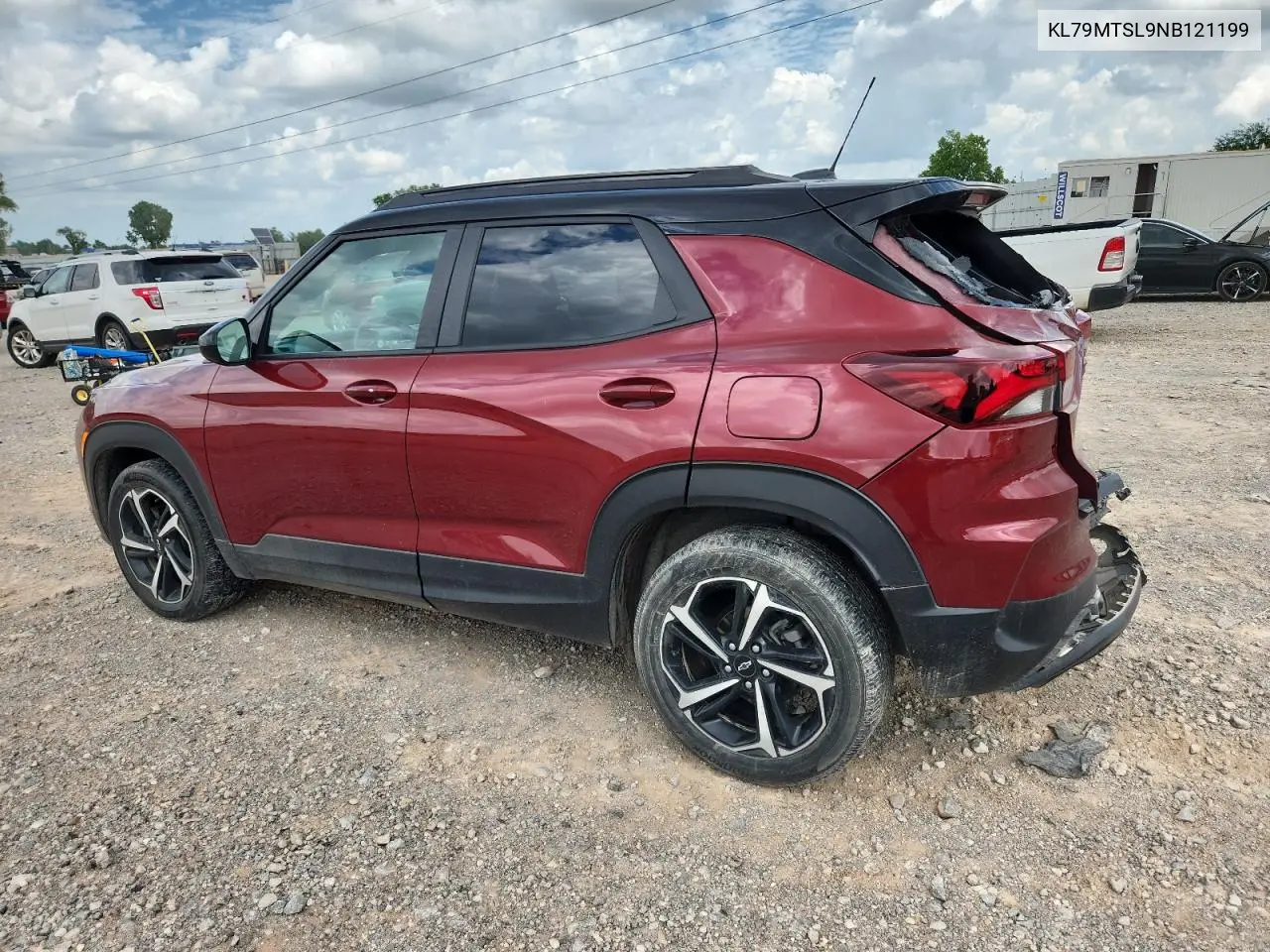 2022 Chevrolet Trailblazer Rs VIN: KL79MTSL9NB121199 Lot: 63418075