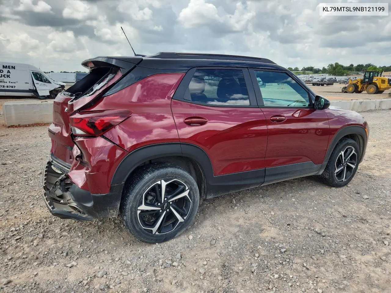 2022 Chevrolet Trailblazer Rs VIN: KL79MTSL9NB121199 Lot: 63418075