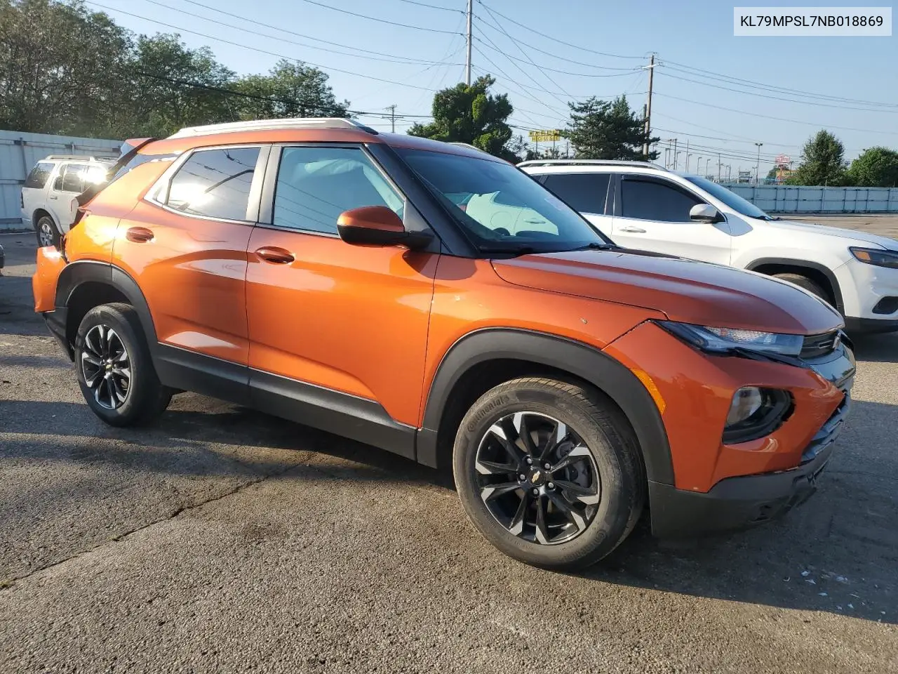 2022 Chevrolet Trailblazer Lt VIN: KL79MPSL7NB018869 Lot: 63420255