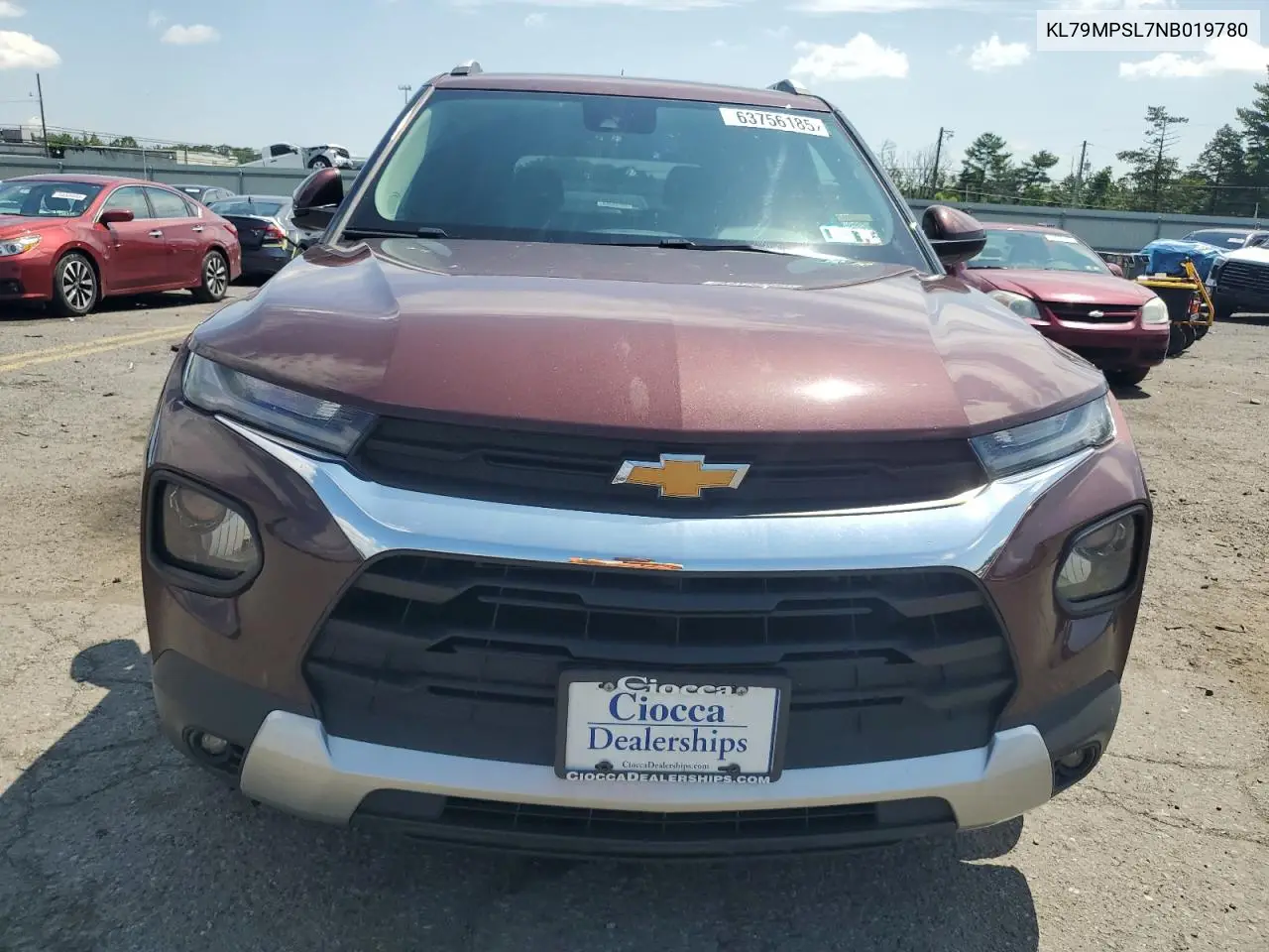 2022 Chevrolet Trailblazer Lt VIN: KL79MPSL7NB019780 Lot: 63756185
