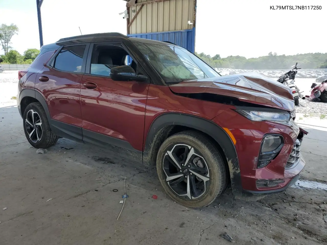 2022 Chevrolet Trailblazer Rs VIN: KL79MTSL7NB117250 Lot: 64067785