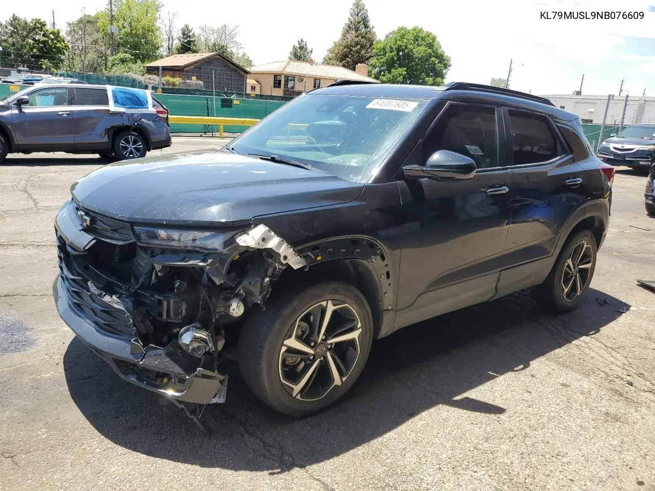 2022 Chevrolet Trailblazer Rs VIN: KL79MUSL9NB076609 Lot: 64087605