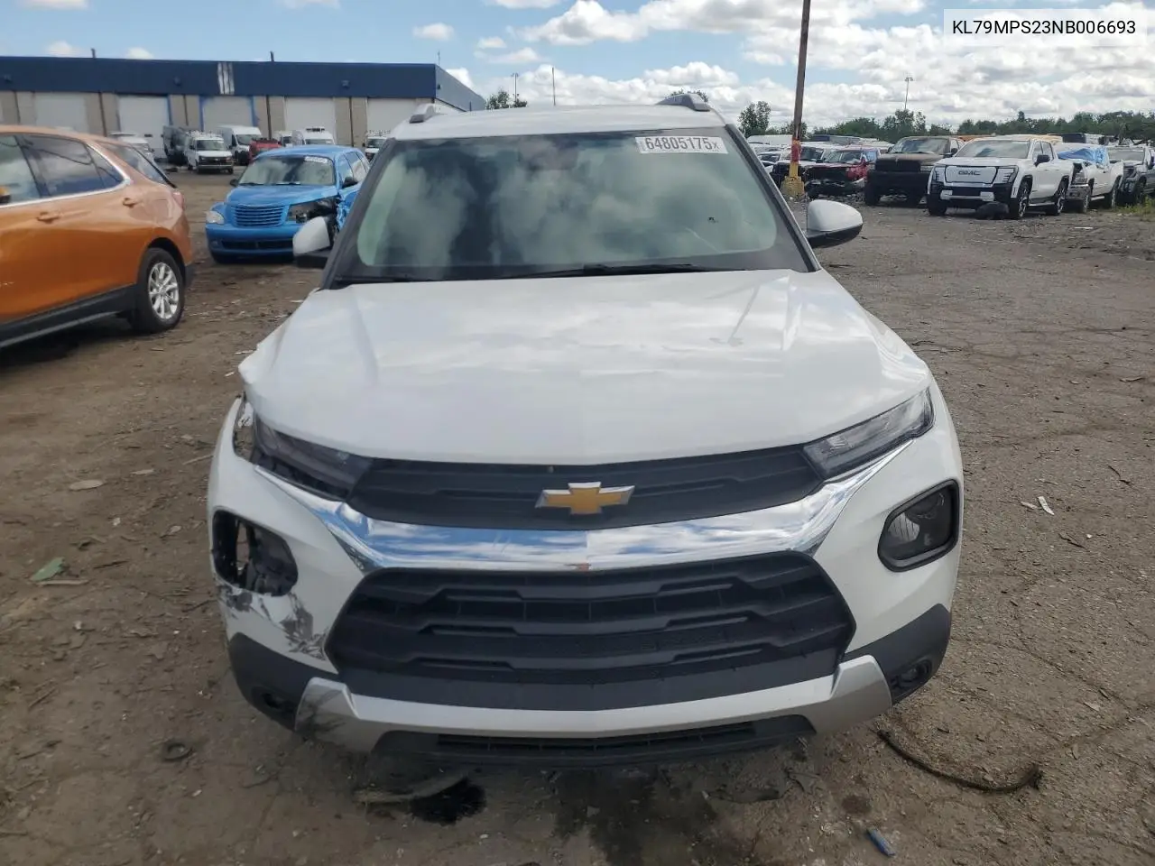 2022 Chevrolet Trailblazer Lt VIN: KL79MPS23NB006693 Lot: 64805175