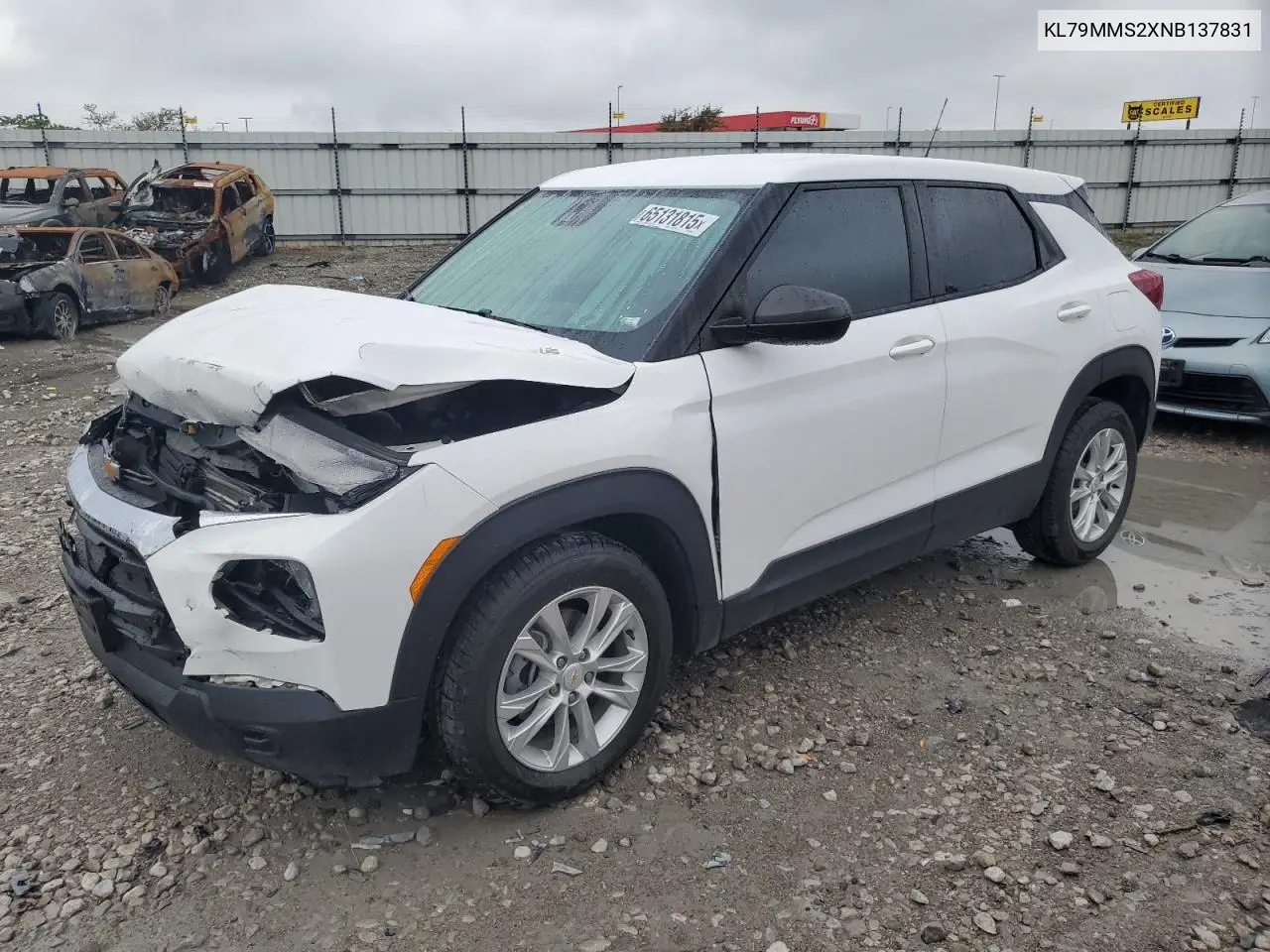 2022 Chevrolet Trailblazer Ls VIN: KL79MMS2XNB137831 Lot: 65131815