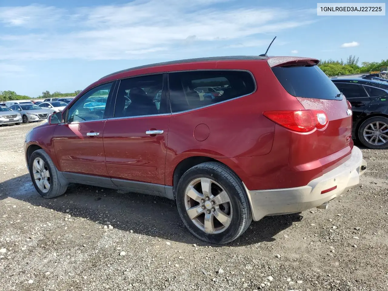 2010 Chevrolet Traverse Lt VIN: 1GNLRGED3AJ227225 Lot: 62981535