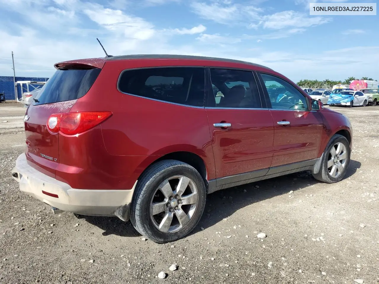 2010 Chevrolet Traverse Lt VIN: 1GNLRGED3AJ227225 Lot: 62981535