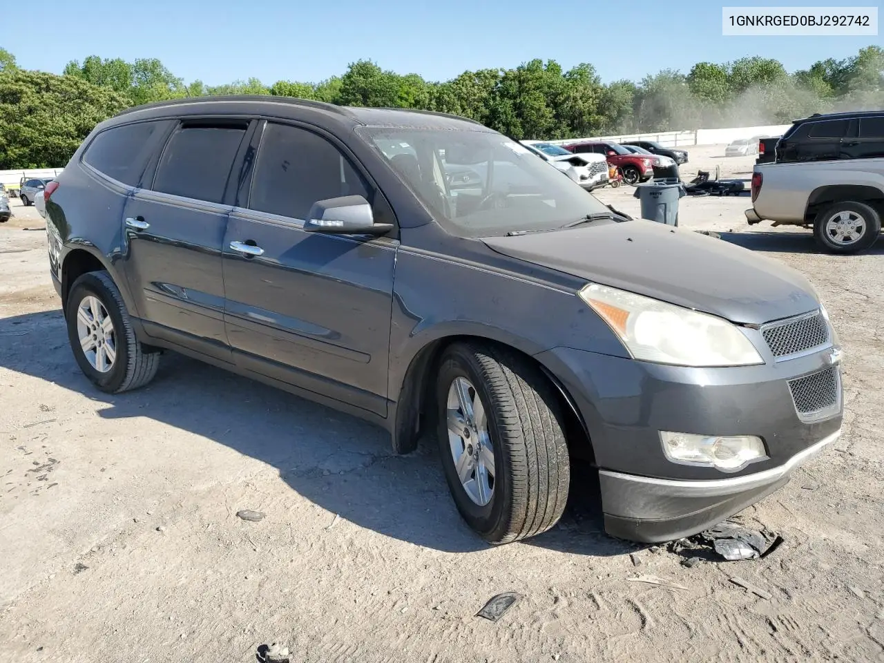 2011 Chevrolet Traverse Lt VIN: 1GNKRGED0BJ292742 Lot: 56837745