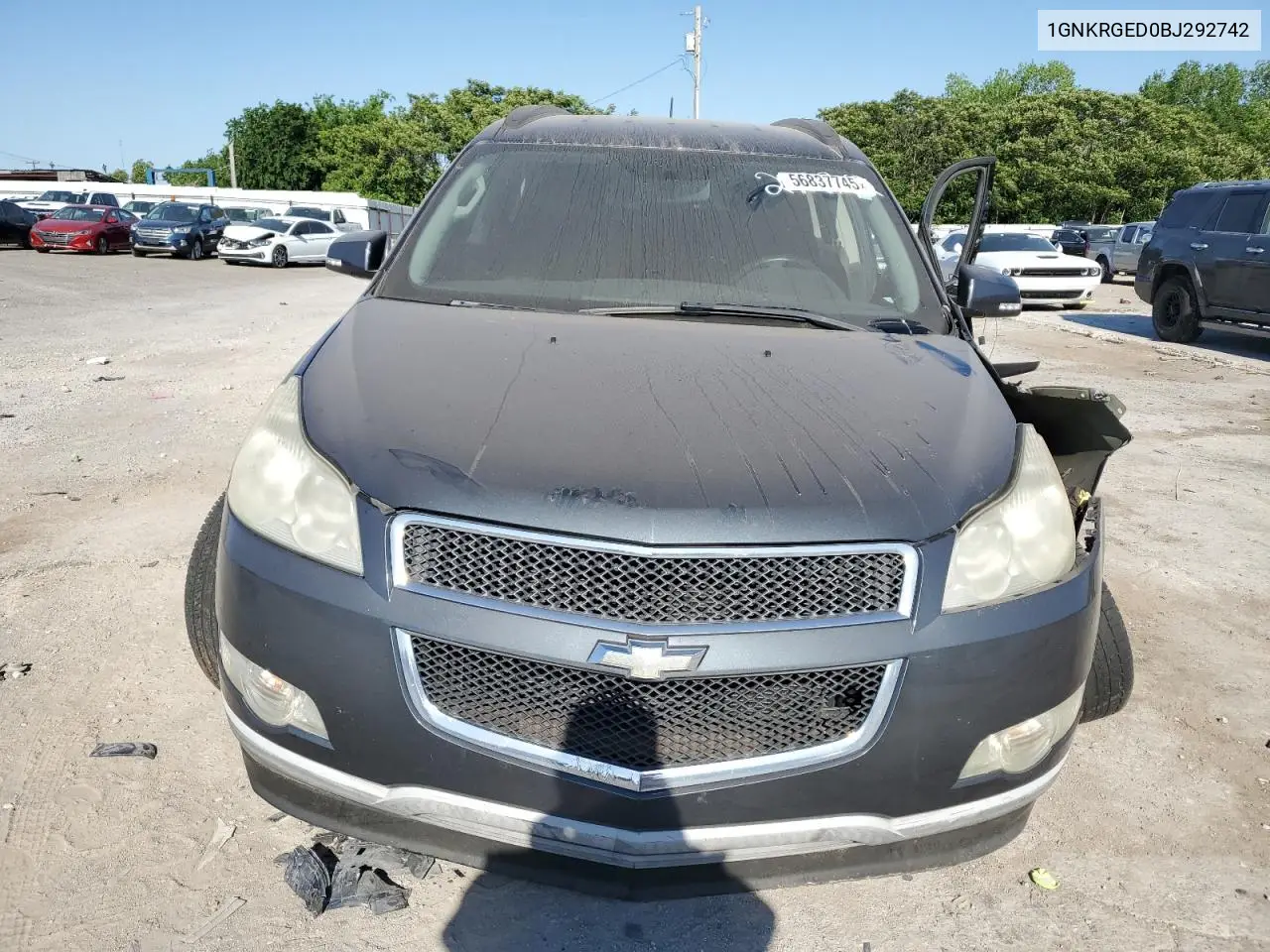 2011 Chevrolet Traverse Lt VIN: 1GNKRGED0BJ292742 Lot: 56837745