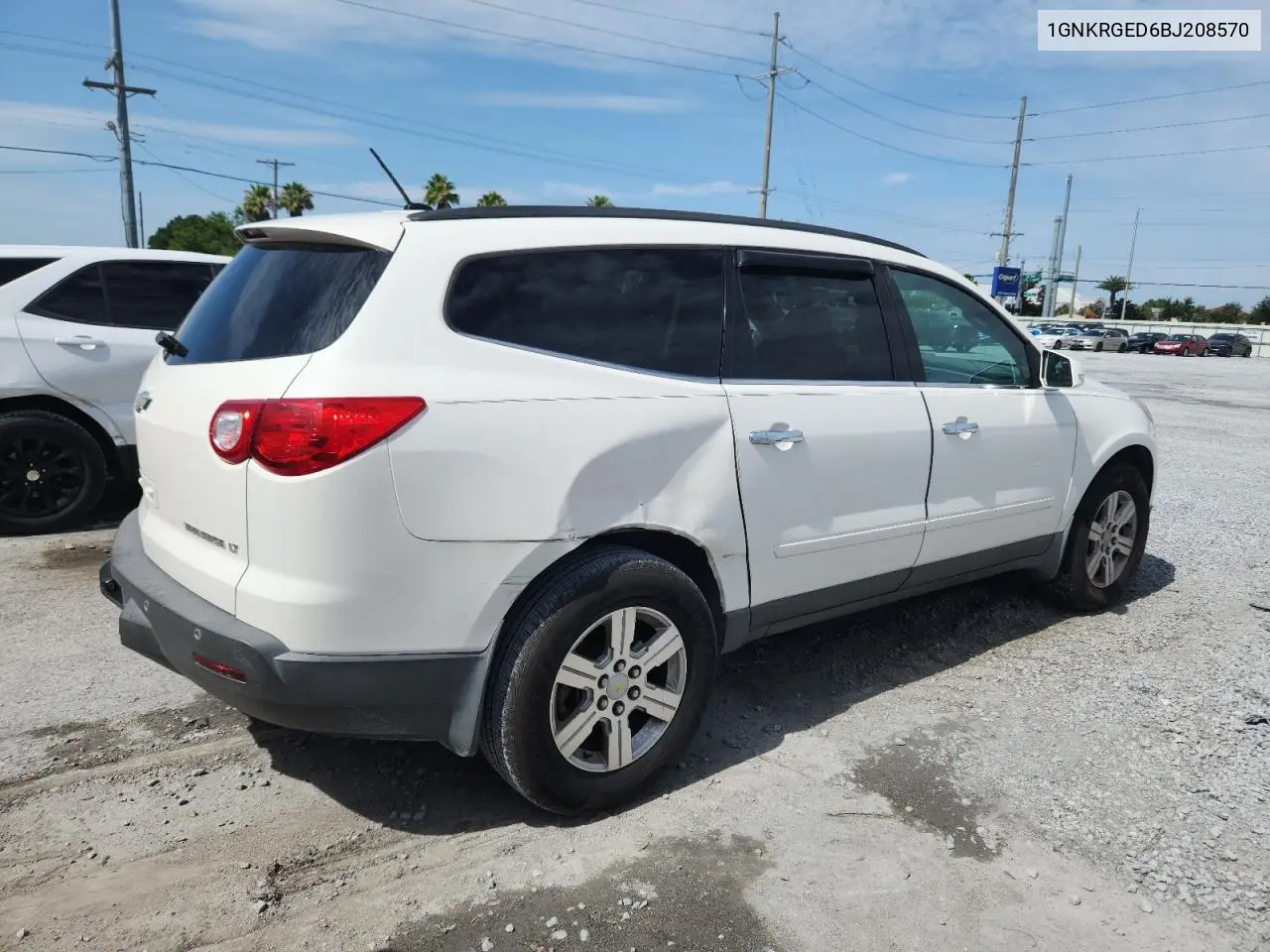 2011 Chevrolet Traverse Lt VIN: 1GNKRGED6BJ208570 Lot: 62911035