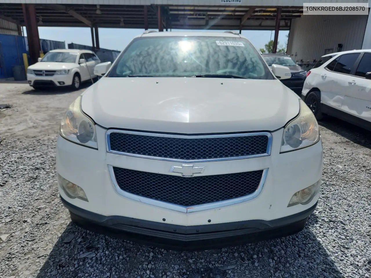 2011 Chevrolet Traverse Lt VIN: 1GNKRGED6BJ208570 Lot: 62911035