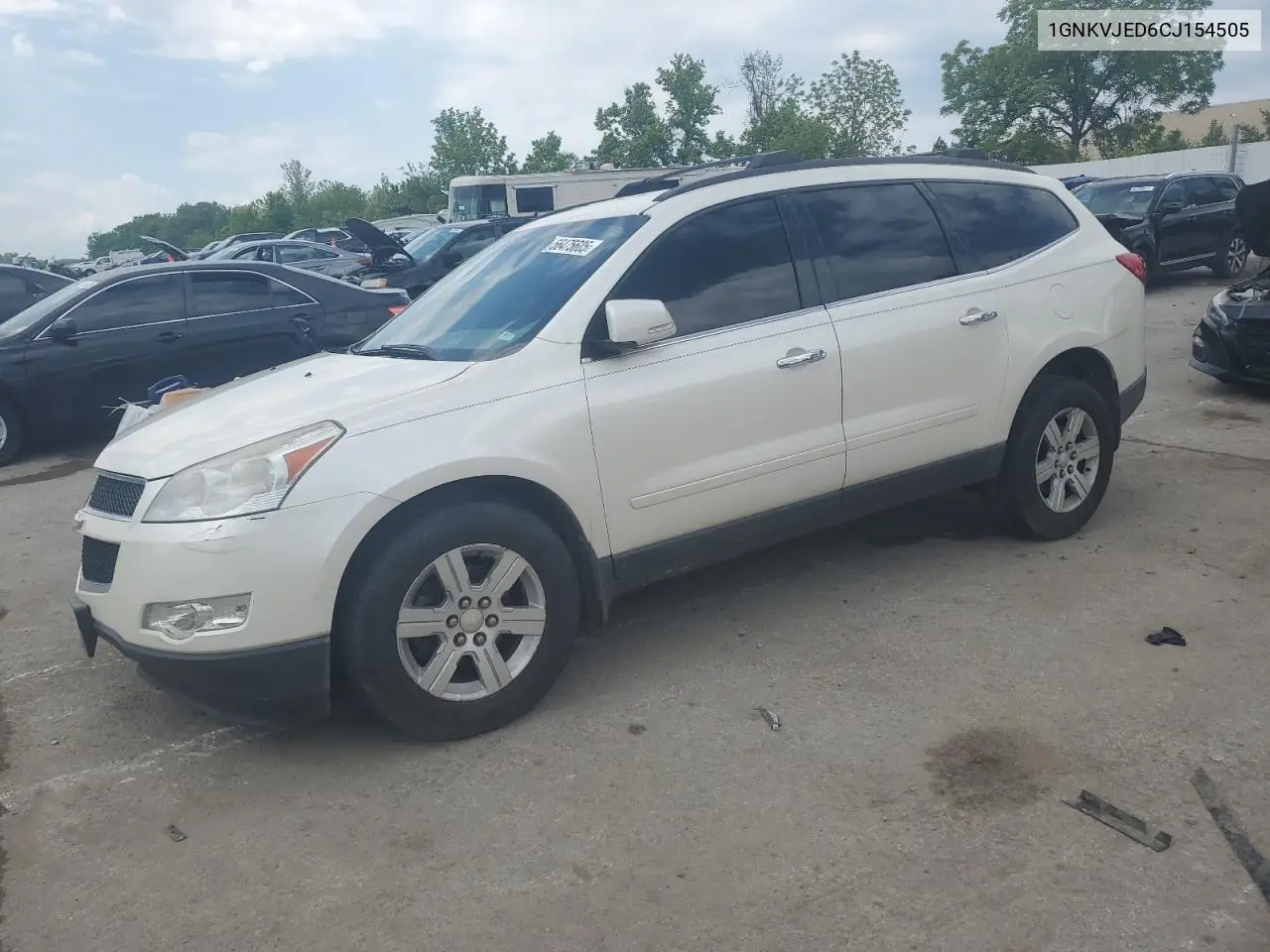 2012 Chevrolet Traverse Lt VIN: 1GNKVJED6CJ154505 Lot: 56475605