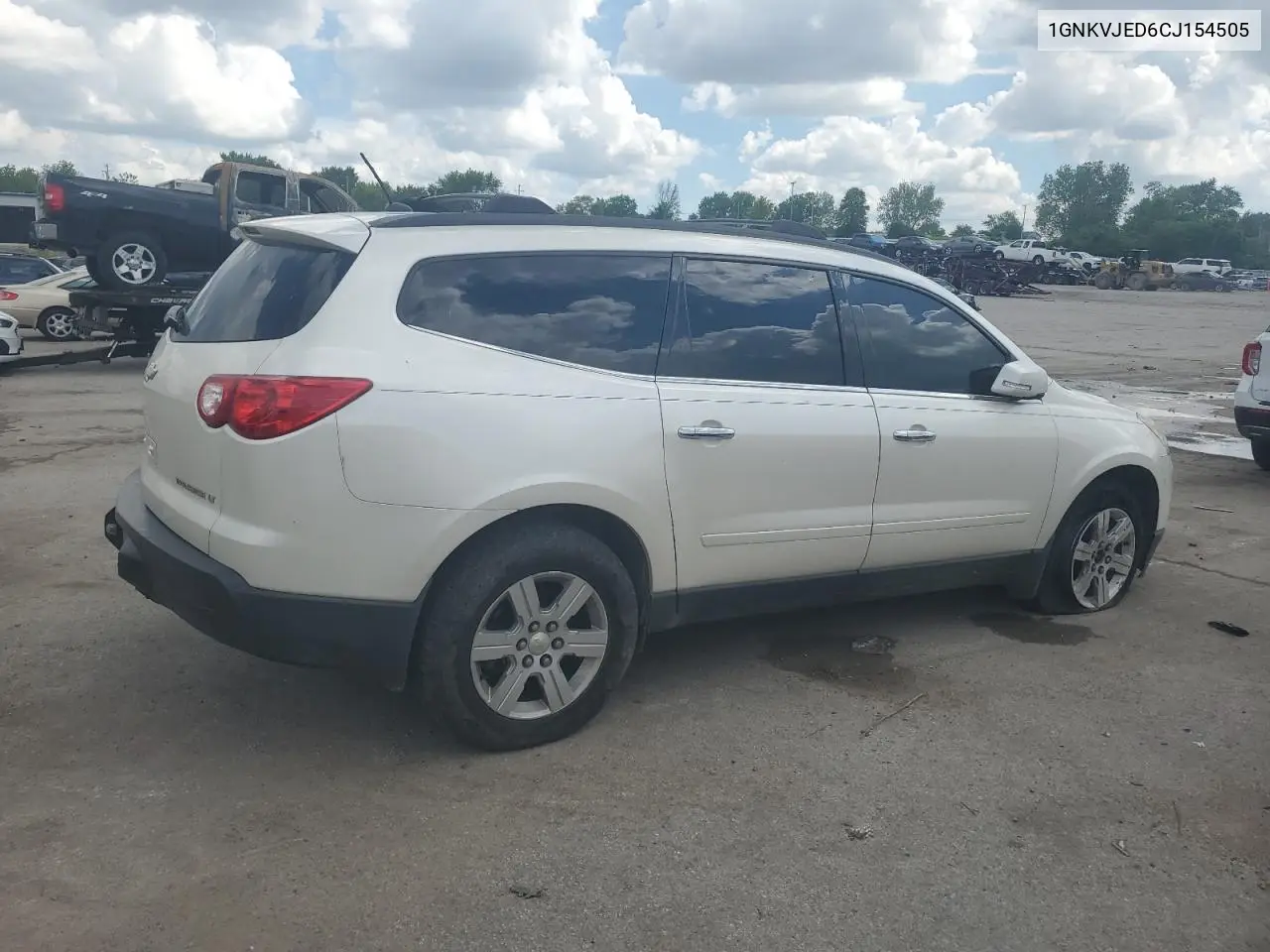 2012 Chevrolet Traverse Lt VIN: 1GNKVJED6CJ154505 Lot: 56475605