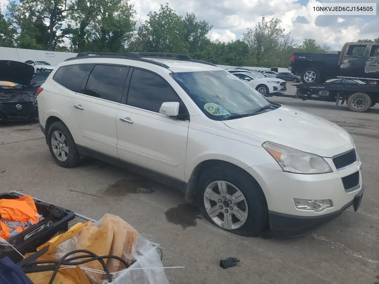 2012 Chevrolet Traverse Lt VIN: 1GNKVJED6CJ154505 Lot: 56475605
