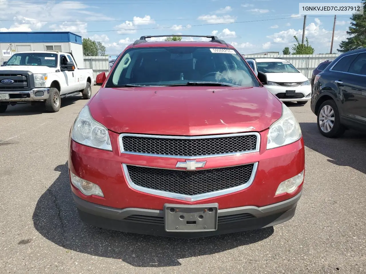 2012 Chevrolet Traverse Lt VIN: 1GNKVJED7CJ237912 Lot: 59508255