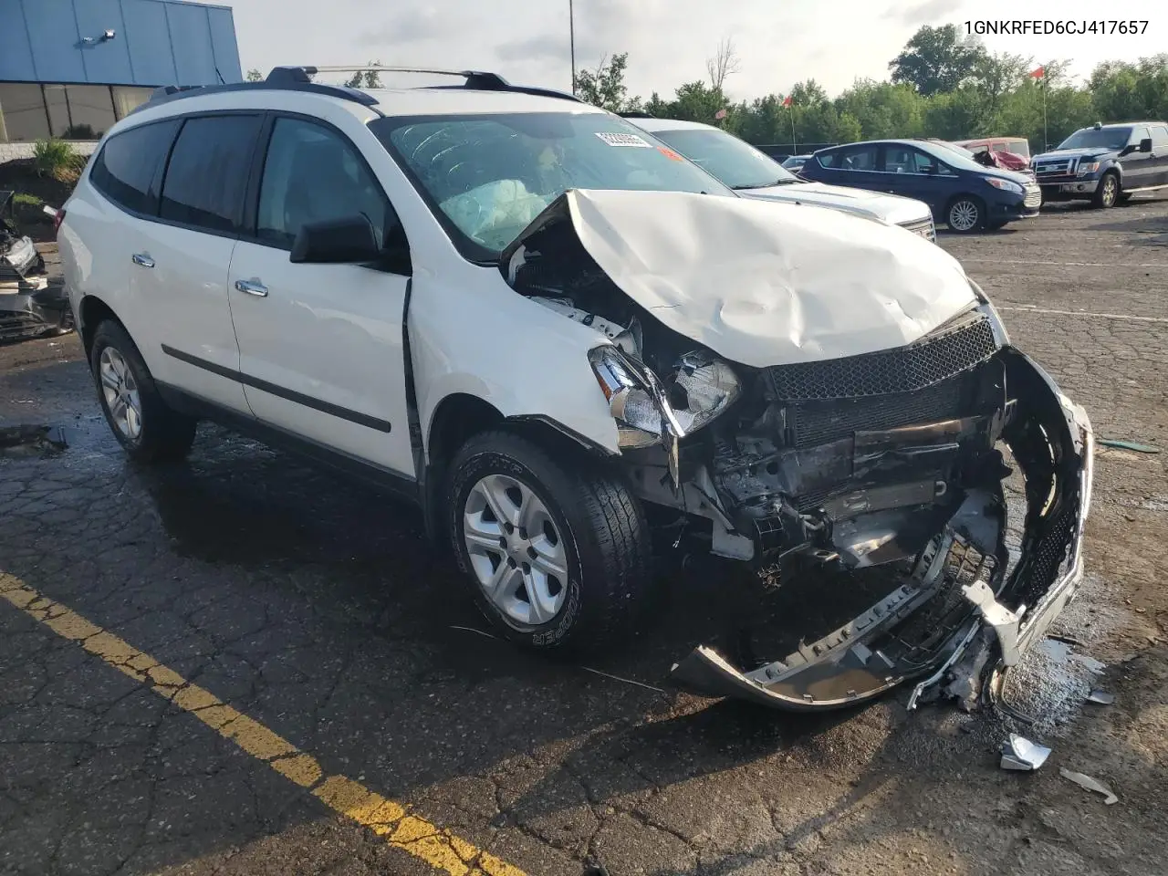 2012 Chevrolet Traverse Ls VIN: 1GNKRFED6CJ417657 Lot: 62290965