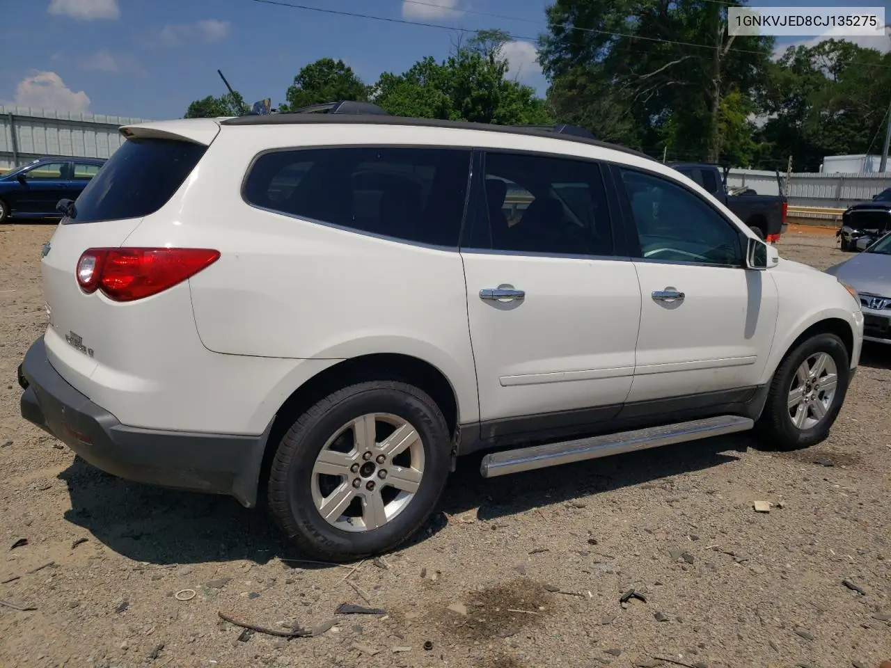 2012 Chevrolet Traverse Lt VIN: 1GNKVJED8CJ135275 Lot: 62666565