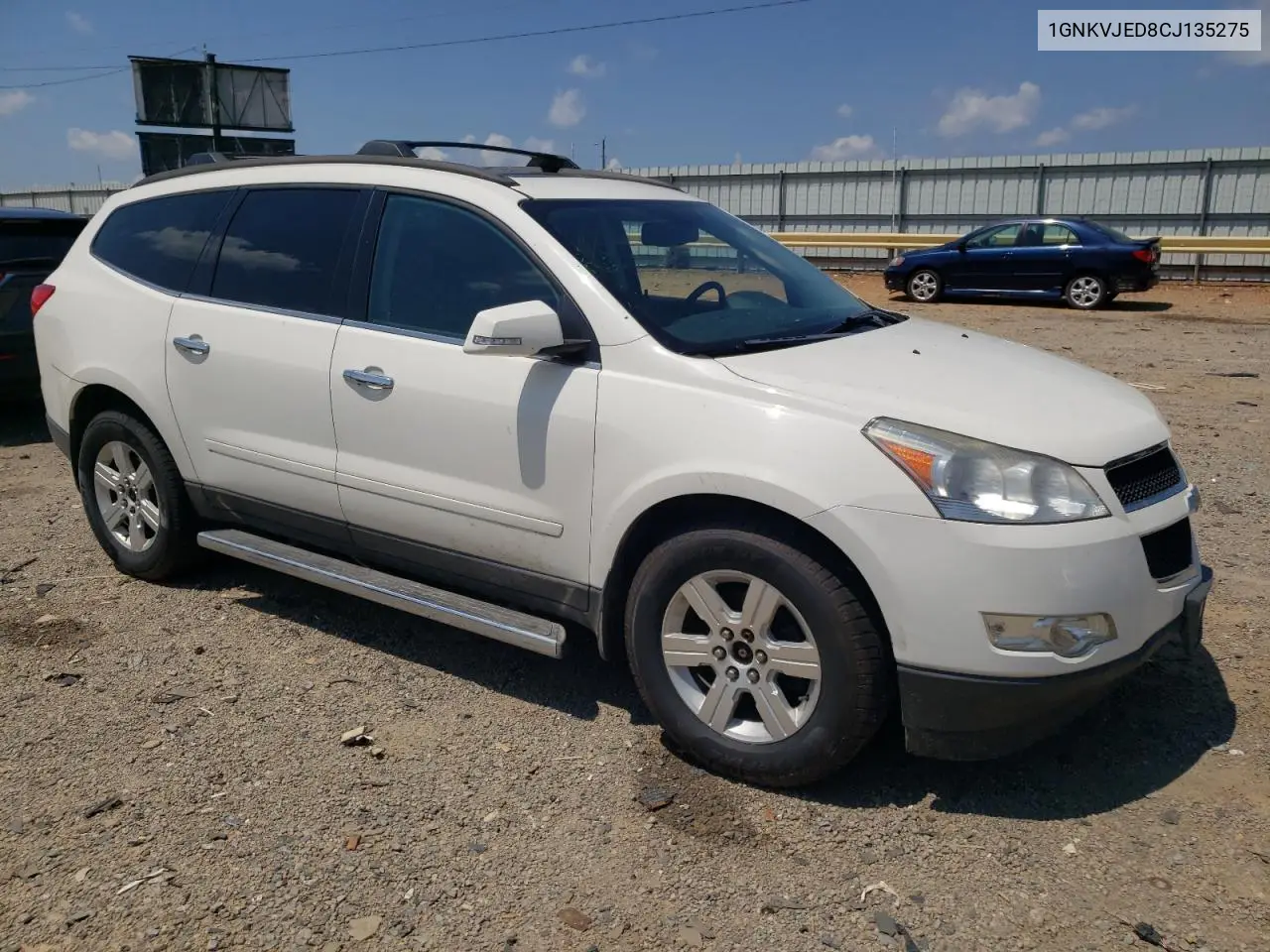 2012 Chevrolet Traverse Lt VIN: 1GNKVJED8CJ135275 Lot: 62666565