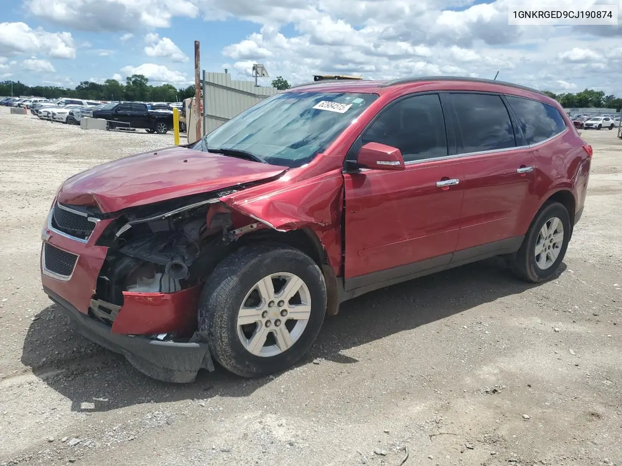 2012 Chevrolet Traverse Lt VIN: 1GNKRGED9CJ190874 Lot: 62984515