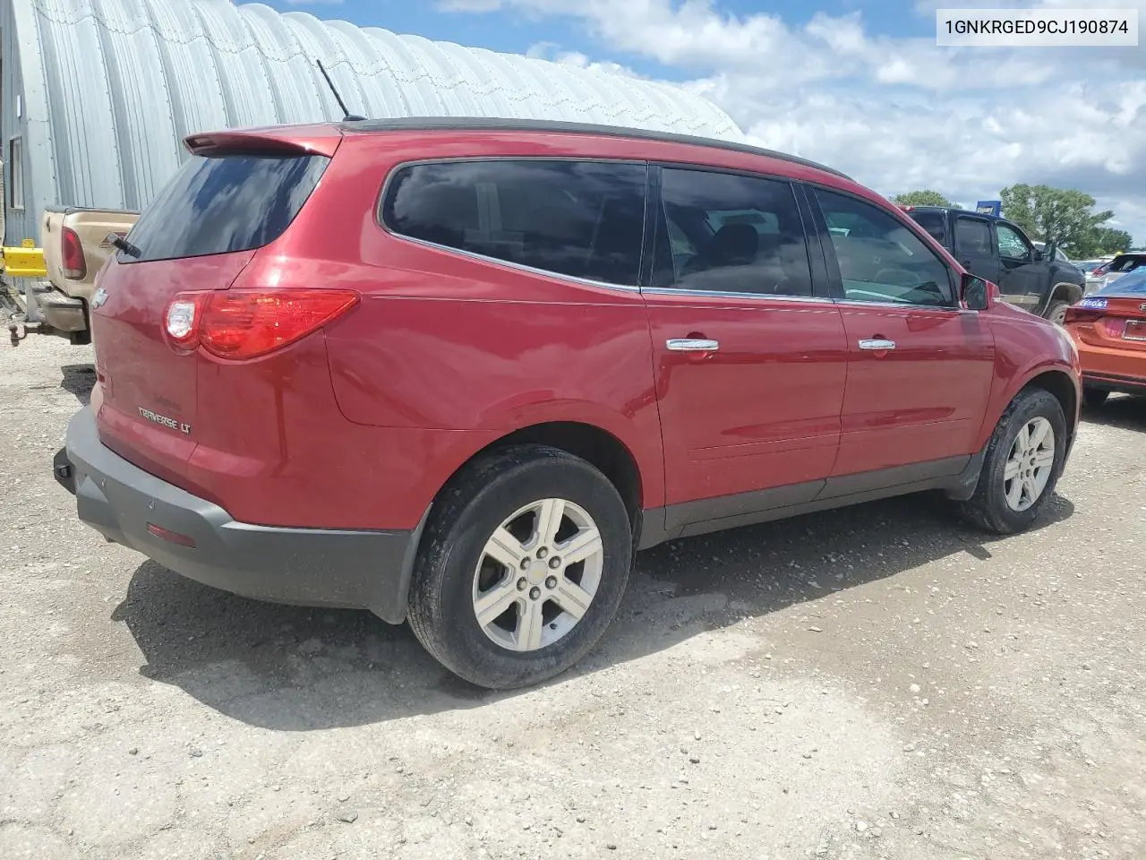 2012 Chevrolet Traverse Lt VIN: 1GNKRGED9CJ190874 Lot: 62984515