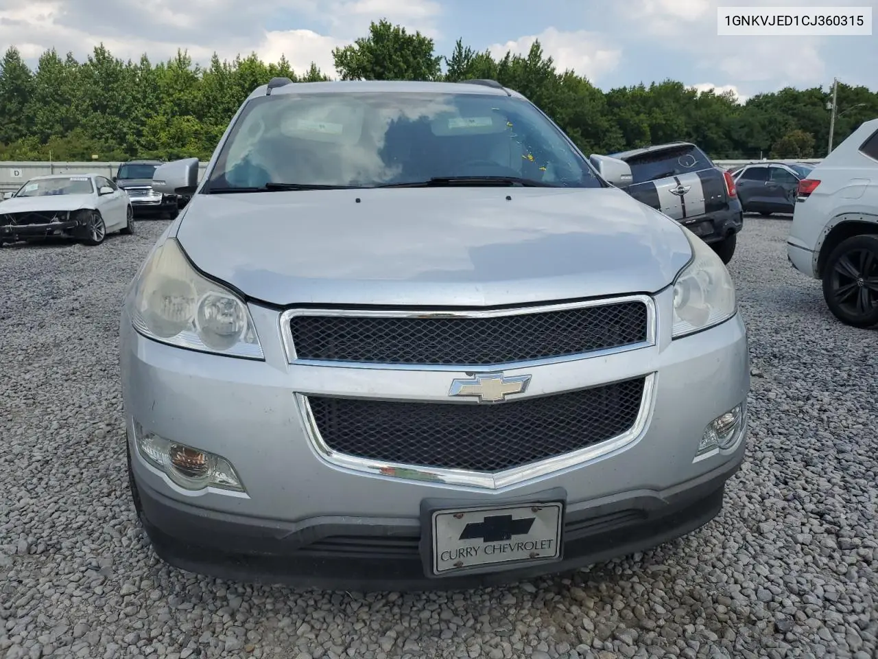 2012 Chevrolet Traverse Lt VIN: 1GNKVJED1CJ360315 Lot: 63070515