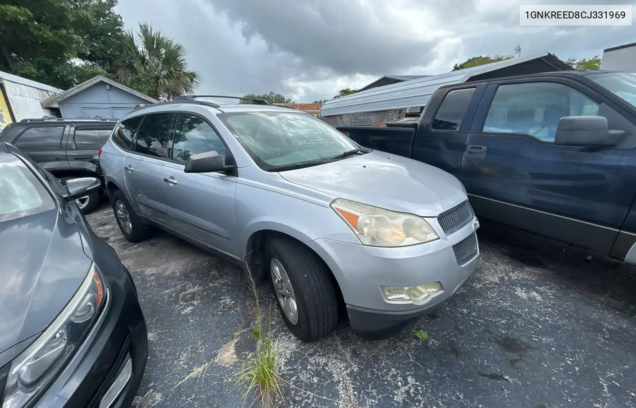 2012 Chevrolet Traverse Ls VIN: 1GNKREED8CJ331969 Lot: 63708465
