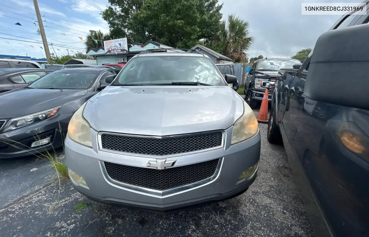 2012 Chevrolet Traverse Ls VIN: 1GNKREED8CJ331969 Lot: 63708465